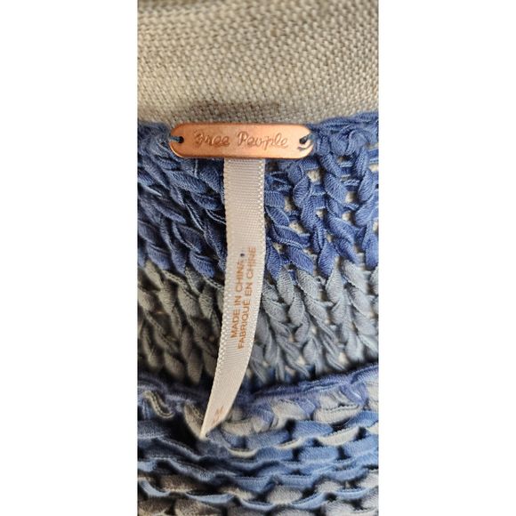 Free People Blue and Gray Striped Sweater - Picture 5 of 6